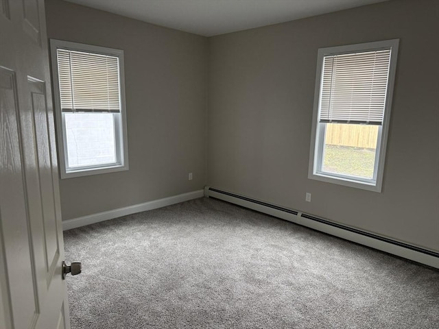 78 Thomas, Fall River, MA 02723 - empty room featuring a baseboard radiator, carpet flooring, and baseboards