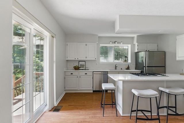 87 E Bluff Rd Unit 87, Ashland, MA 01721 - kitchen featuring stainless steel appliances, a sink, a breakfast bar, and light countertops