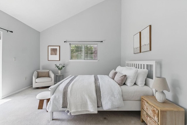 87 E Bluff Rd Unit 87, Ashland, MA 01721 - bedroom with carpet flooring, high vaulted ceiling, and baseboards
