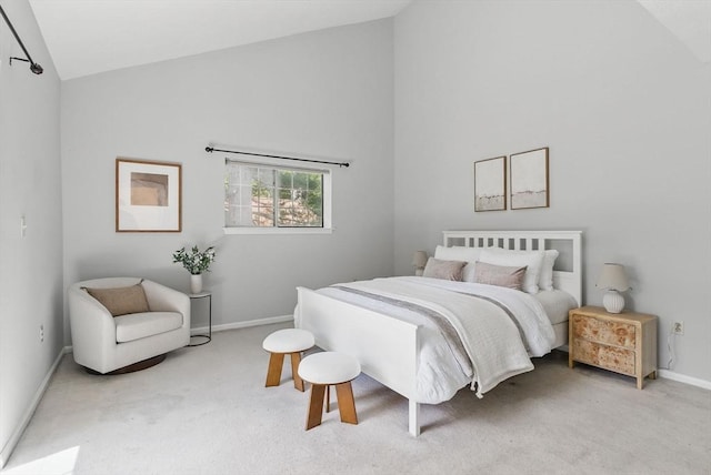 87 E Bluff Rd Unit 87, Ashland, MA 01721 - bedroom featuring carpet floors, baseboards, and high vaulted ceiling