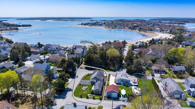 24 Park St, Bourne, MA 02559 - aerial view with a water view and a residential view