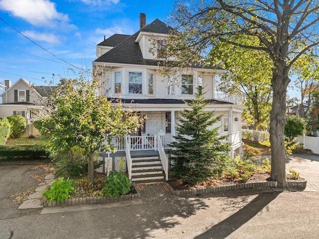 view of front of home with a porch