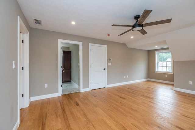 34 Torre St, Reading, MA 01867 - unfurnished room featuring ceiling fan, light wood-style floors, and recessed lighting