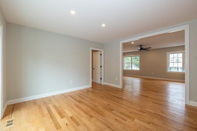 34 Torre St, Reading, MA 01867 - unfurnished room featuring light wood-type flooring, recessed lighting, and ceiling fan