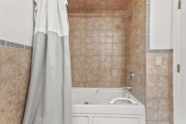 25 Cardigan Rd, Tewksbury, MA 01876 - full bathroom featuring tile walls and shower / bathtub combination with curtain