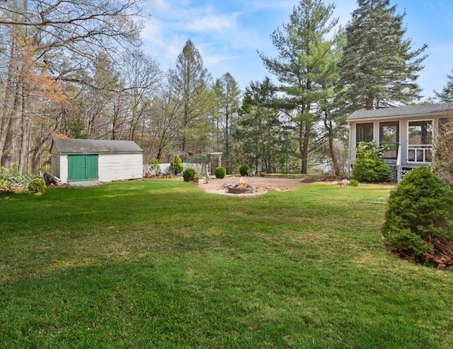 25 Cardigan Rd, Tewksbury, MA 01876 - view of green lawn featuring an outdoor fire pit