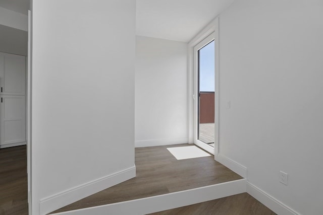 interior space featuring wood-type flooring