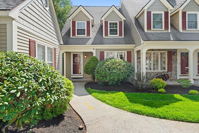 9 Michael Way Unit 41, Andover, MA 01810 - view of front of property featuring a shingled roof and stone siding