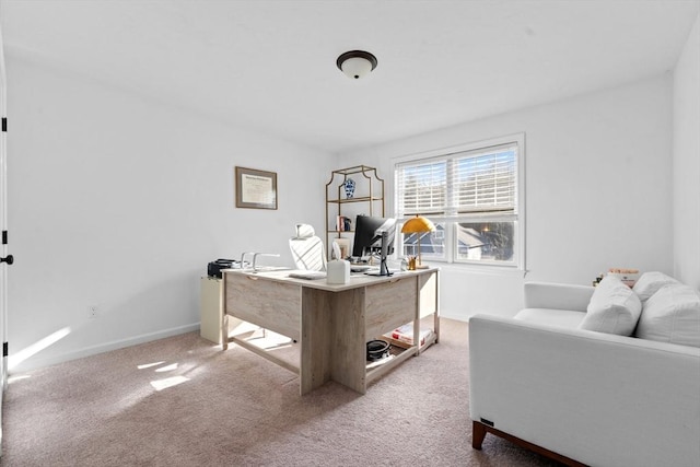 office area with carpet flooring