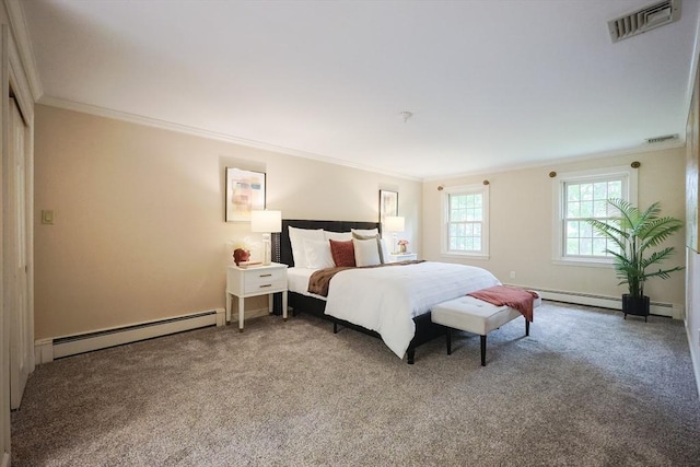 5 Taintor Dr, Sudbury, MA 01776 - carpeted bedroom with baseboard heating and ornamental molding