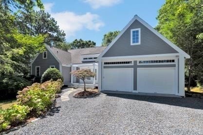 exterior space featuring a garage