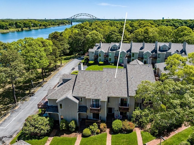 17 Ships Way Unit 17, Bourne, MA 02532 - aerial view of property and surrounding area featuring a large body of water and a notable bridge