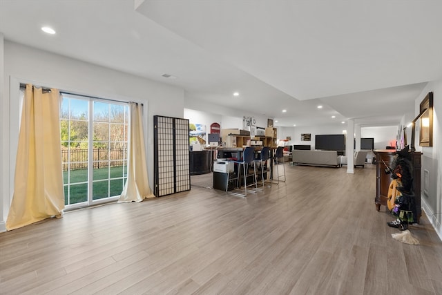 interior space featuring light hardwood / wood-style flooring