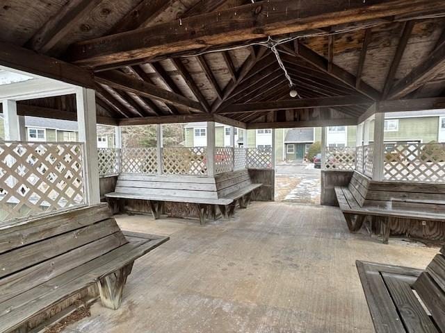 view of patio / terrace featuring a gazebo