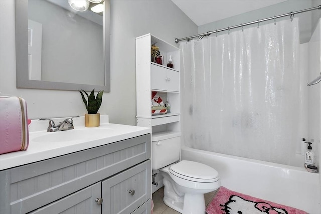 109 Macintosh Ln, Fitchburg, MA 01420 - full bathroom featuring tile patterned flooring, toilet, shower / tub combo, and vanity