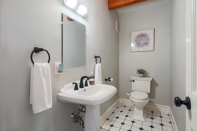 15 Allen Hill Rd, Princeton, MA 01541 - bathroom featuring toilet, baseboards, and tile patterned flooring