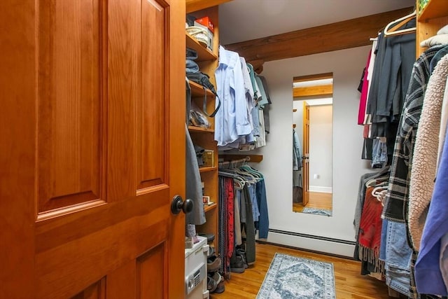 15 Allen Hill Rd, Princeton, MA 01541 - spacious closet with a baseboard heating unit and wood finished floors