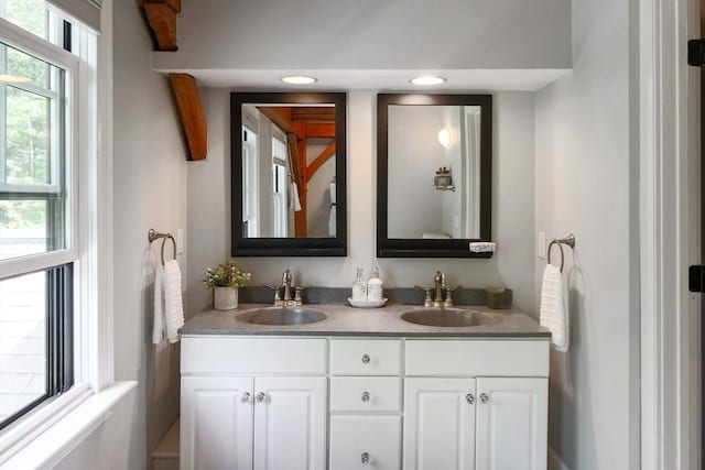 15 Allen Hill Rd, Princeton, MA 01541 - bathroom with double vanity and recessed lighting