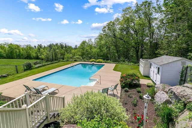 15 Allen Hill Rd, Princeton, MA 01541 - view of pool with a patio, an outdoor structure, and a forest view