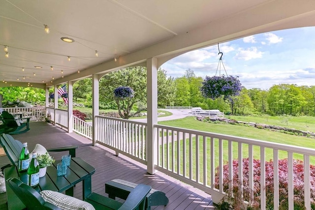 15 Allen Hill Rd, Princeton, MA 01541 - wooden deck featuring a lawn and covered porch