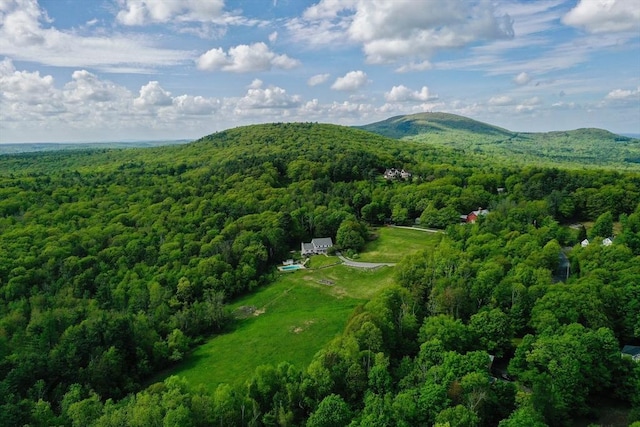 15 Allen Hill Rd, Princeton, MA 01541 - aerial view of property and surrounding area featuring a heavily wooded area and mountains
