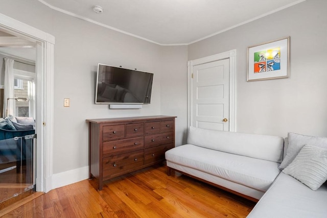 living room featuring wood-type flooring