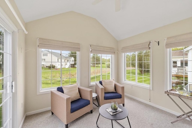 45 Augusta Way Unit 23, Chelmsford, MA 01863 - sunroom / solarium featuring lofted ceiling, carpet floors, healthy amount of natural light, and baseboards