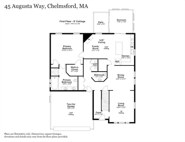 45 Augusta Way Unit 23, Chelmsford, MA 01863 - home floor plan