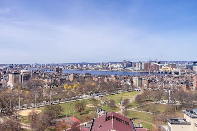 view of urban area with a nearby body of water