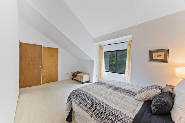 374 Great Rd Unit 10, Acton, MA 01720 - bedroom with light colored carpet and lofted ceiling