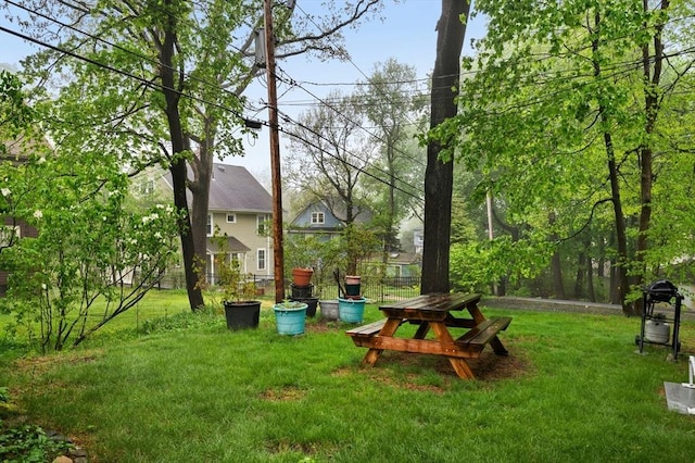 view of green lawn
