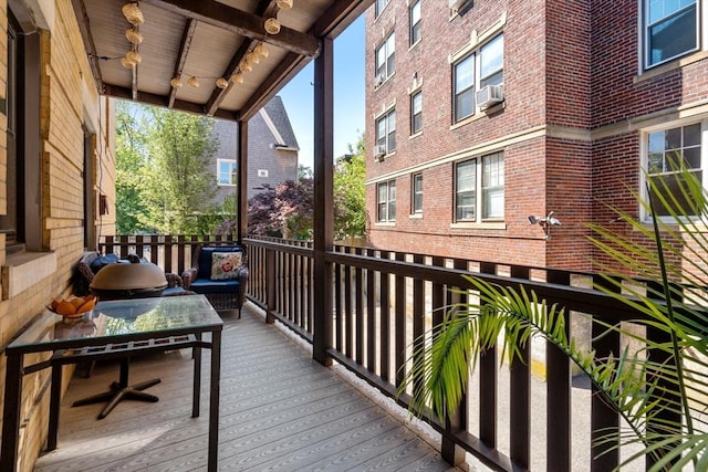 17 Park Vale Unit 2, Brookline, MA 02446 - wooden deck with cooling unit