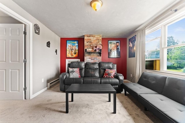 36 Porter Rd, Marlborough, MA 01752 - living area featuring carpet floors and baseboard heating