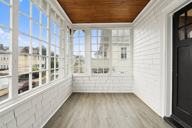 67-69 Nesmith St, Lawrence, MA 01841 - unfurnished sunroom featuring wooden ceiling and wood finished floors