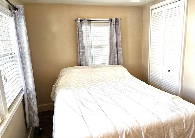 bedroom featuring a closet