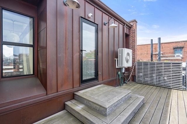 deck featuring ac unit