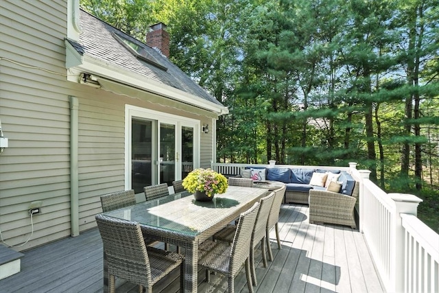 134 Lincoln St, Norwell, MA 02061 - wooden deck featuring an outdoor living space and outdoor dining area