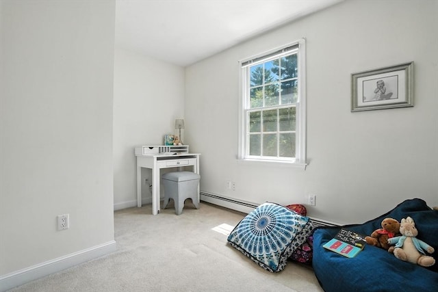 134 Lincoln St, Norwell, MA 02061 - living area with baseboard heating and light colored carpet