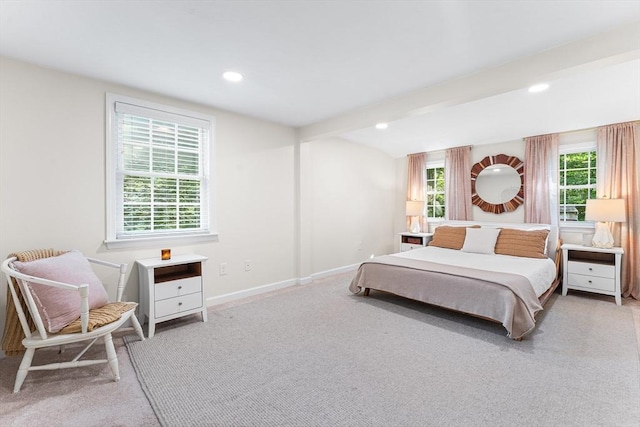 117 Woodland Dr, Lunenburg, MA 01462 - carpeted bedroom featuring recessed lighting and beamed ceiling