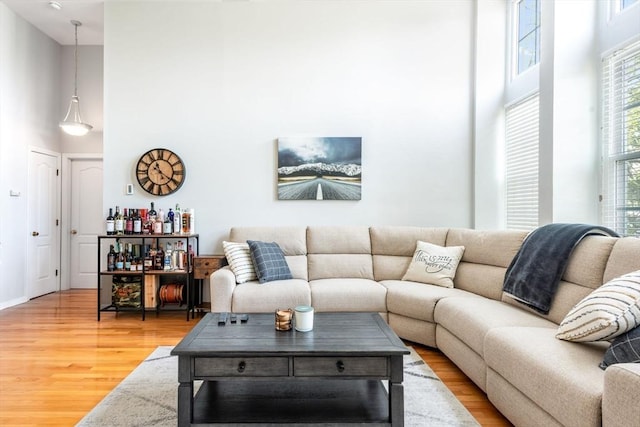 743 E 4th Unit 204, Boston, MA 02127 - living area featuring a high ceiling and light wood-type flooring