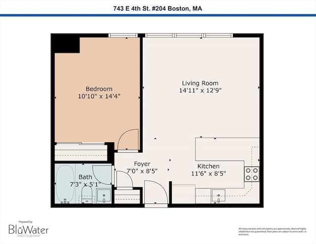 743 E 4th Unit 204, Boston, MA 02127 - floor plan / room layout