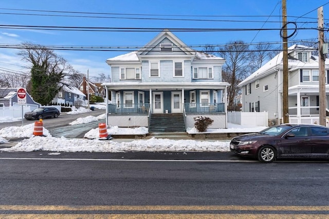 front of property with a porch