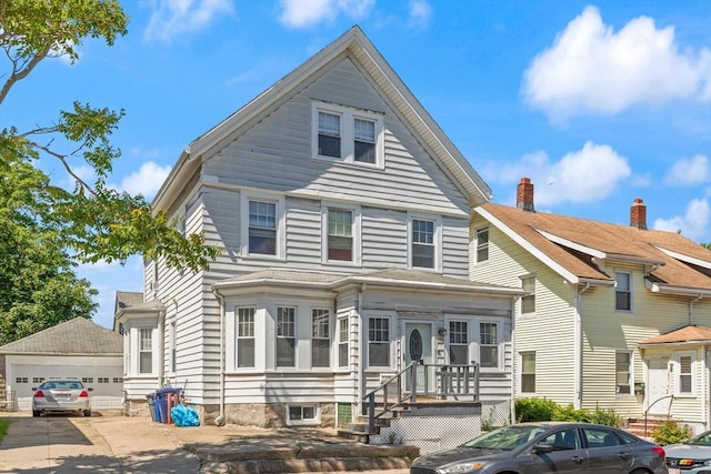 23 Gordon St, Boston, MA 02134 - view of front facade featuring a detached garage