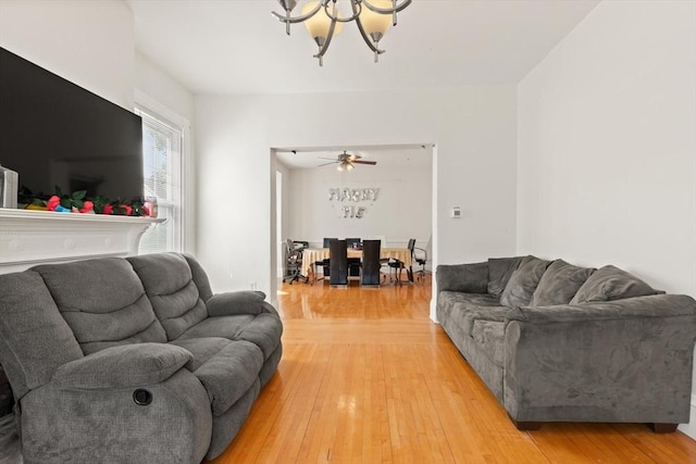 23 Gordon St, Boston, MA 02134 - living room with a chandelier and light wood-style floors