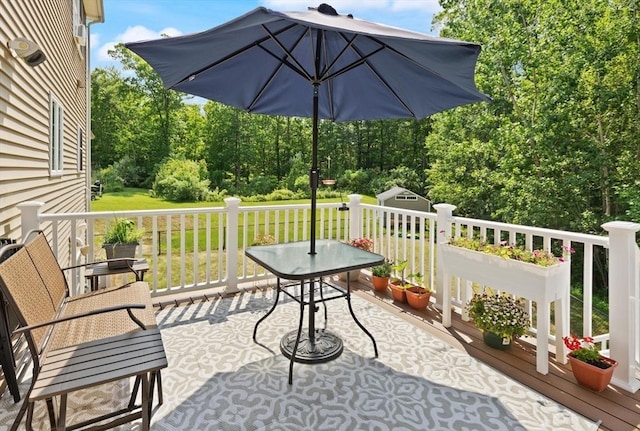 1 Windsor Rd, Shirley, MA 01464 - view of patio / terrace featuring a storage shed and view of scattered trees