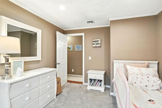 3 Pine Knl, Southwick, MA 01077 - bedroom featuring light colored carpet, crown molding, and baseboards