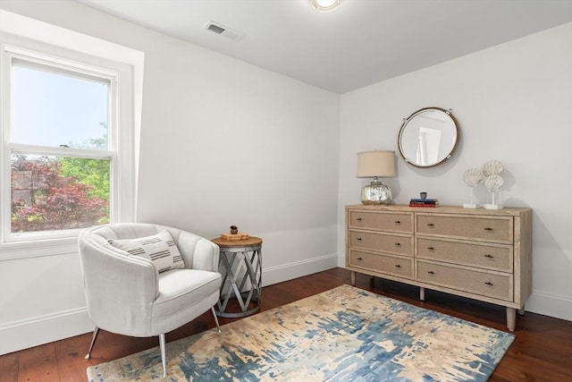 6 Parker Ave, Cohasset, MA 02025 - sitting room with baseboards and dark wood-style flooring