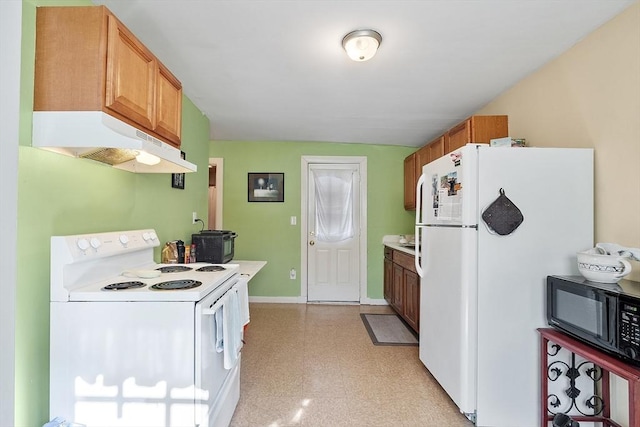 kitchen with white appliances