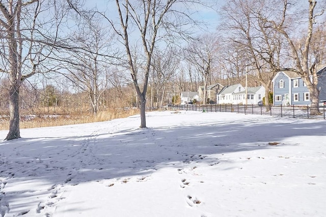 view of snowy yard