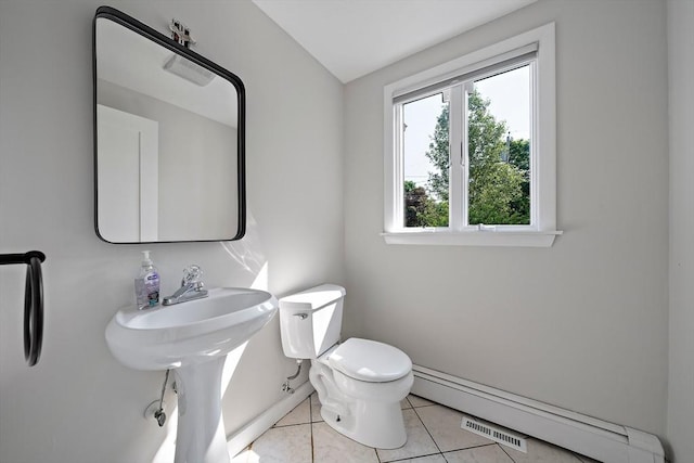 7 Helen Rd, Braintree, MA 02184 - bathroom featuring baseboard heating and tile patterned flooring